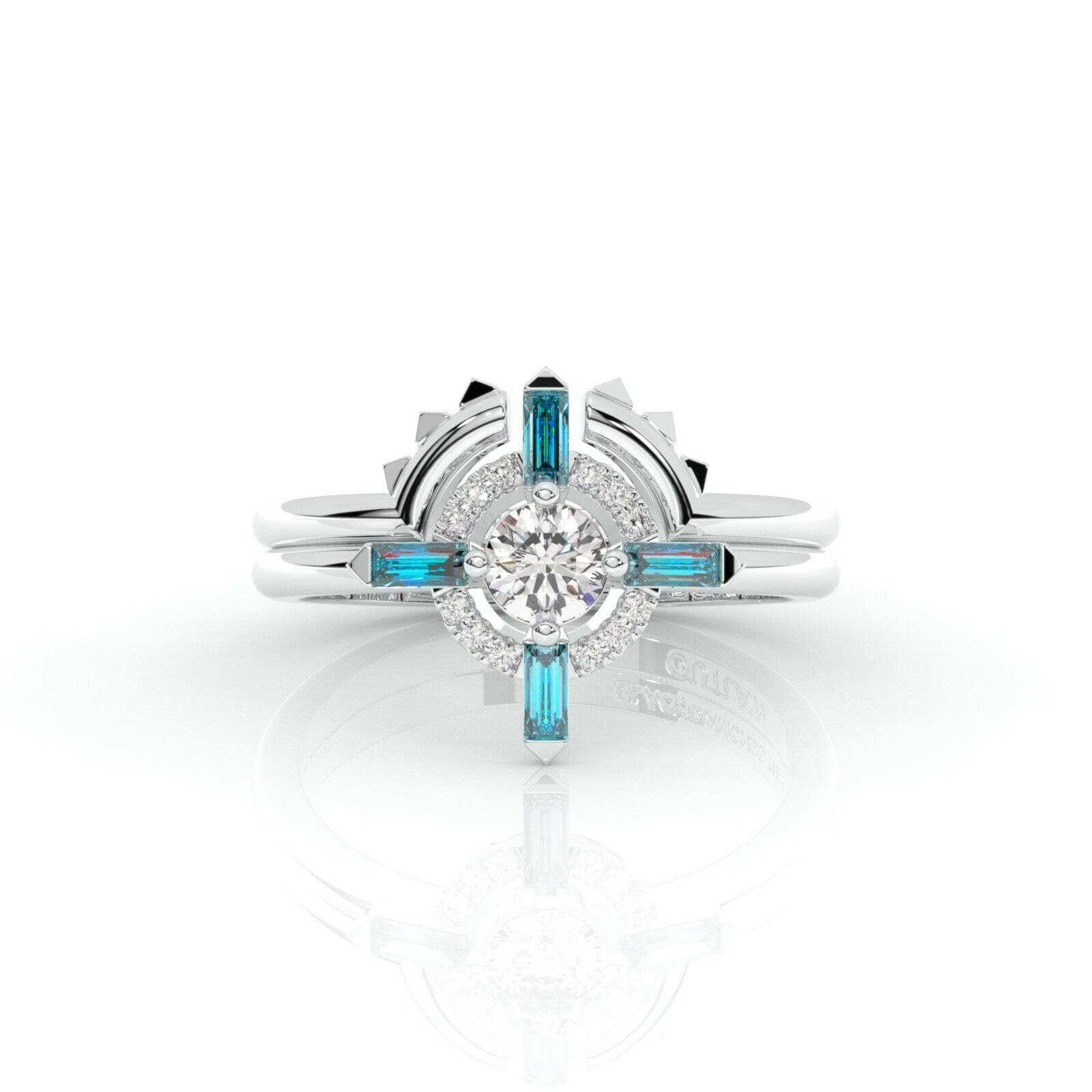 Outlaw's Ring Set- Video Game Inspired Rings in 14k Yellow Gold-Evani Naomi Jewelry
