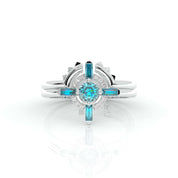 Outlaw's Ring Set- Video Game Inspired Rings in 14k Yellow Gold-Evani Naomi Jewelry