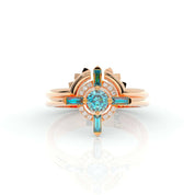 Outlaw's Ring Set- Video Game Inspired Rings in 14k Yellow Gold-Evani Naomi Jewelry