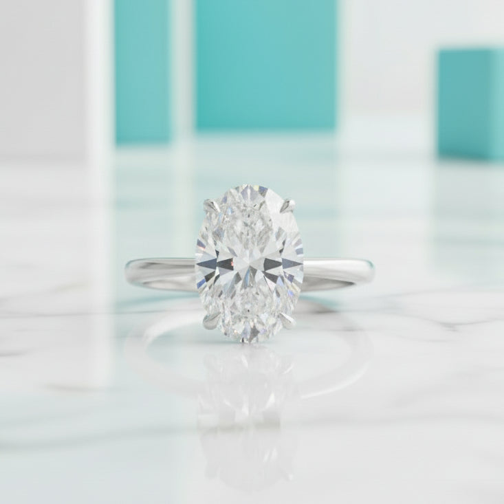 3.5ct Oval Cut Diamond 3-Pieces Bridal Set-Evani Jewelry