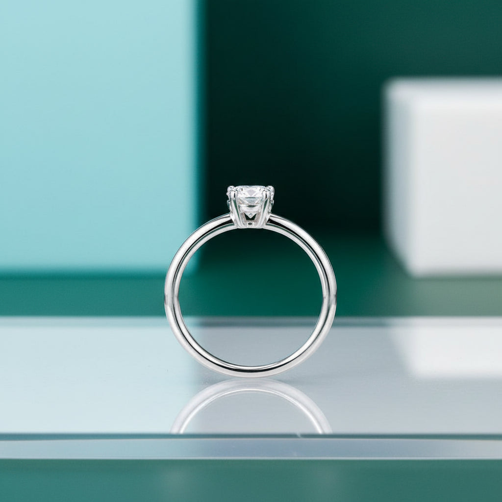 Oval-cut 1.00 ct Diamond Solitaire Engagement Ring-Evani Jewelry