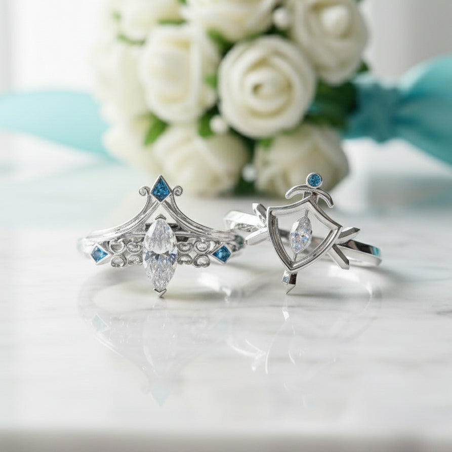 Paladin's Shield Diamond Ring in 14k Yellow Gold-Evani Jewelry