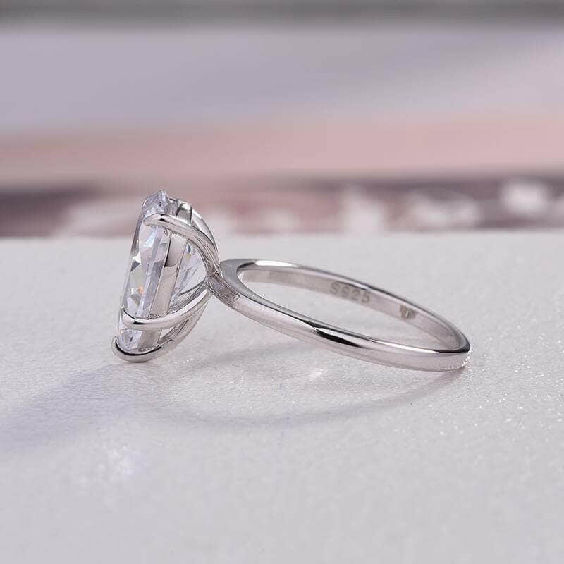 Pear Cut 3.5 ct Diamond White Gold Engagement Ring-Evani Naomi Jewelry