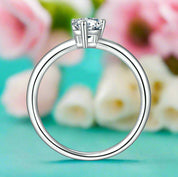 Pear Shaped 1.00 ct Diamond Solitaire Engagement Ring-Evani Naomi Jewelry