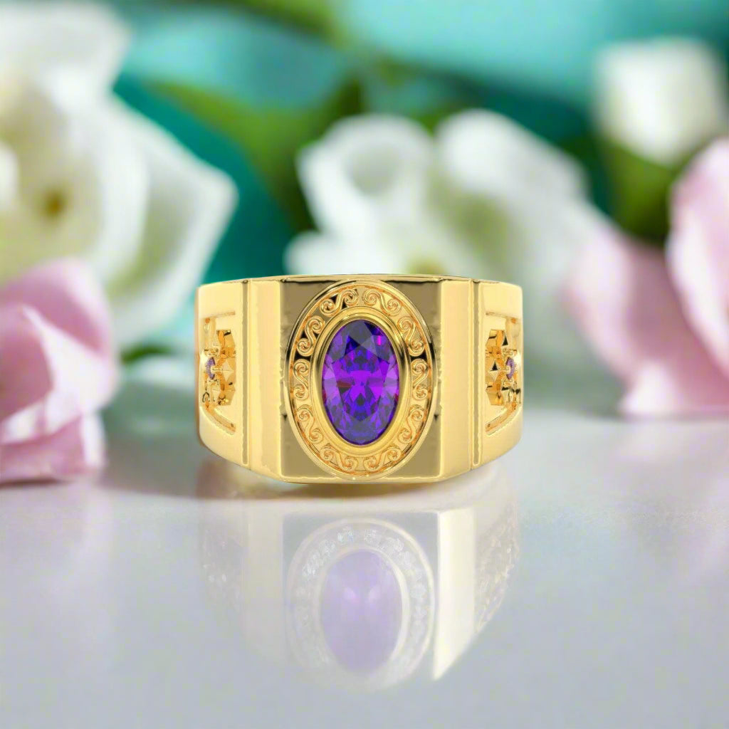 Priest's Ring Set- Video Game Inspired Rings in 14k Yellow Gold-Evani Naomi Jewelry
