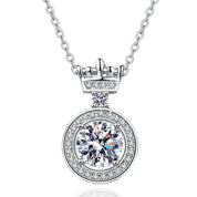 Princess Crown 1.0 ct Diamond Necklace-Evani Naomi Jewelry