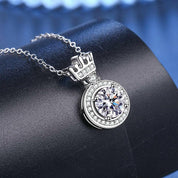 Princess Crown 1.0 ct Diamond Necklace-Evani Naomi Jewelry