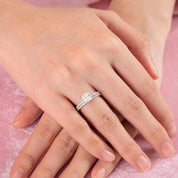 Princess-cut 1.0 ct Diamond Ring Set-Evani Naomi Jewelry