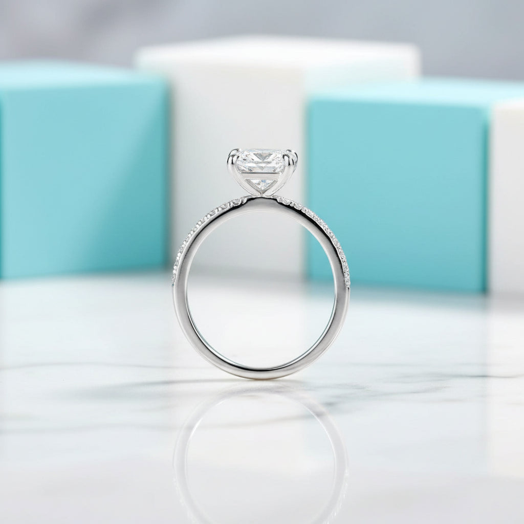 Princess-cut 1.0 ct Diamond Ring Set-Evani Jewelry