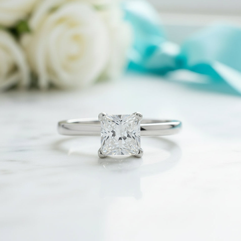 Princess-cut 1.00 ct Diamond Engagement Ring-Evani Jewelry