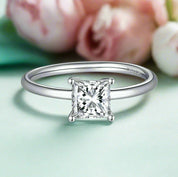 Princess-cut 1.00 ct Diamond Solitaire Engagement Ring-Evani Naomi Jewelry