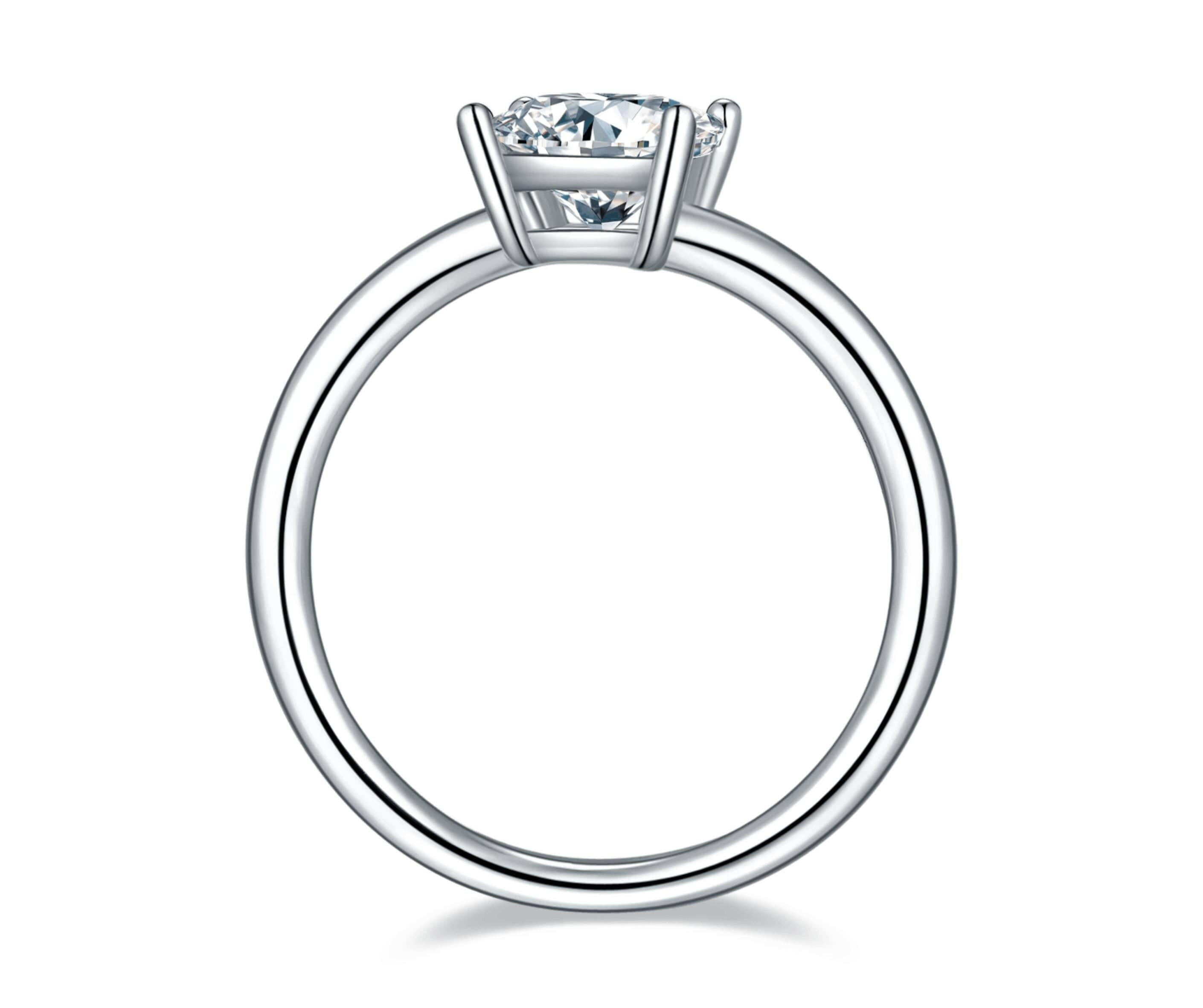 Princess-cut 1.00 ct Diamond Solitaire Engagement Ring-Evani Naomi Jewelry