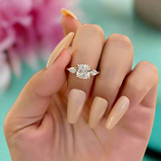 Rose Gold 2.0ct Cushion Cut Diamond Engagement Ring-Evani Naomi Jewelry