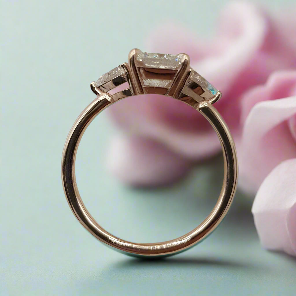 Rose Gold 2.0ct Cushion Cut Diamond Engagement Ring-Evani Naomi Jewelry