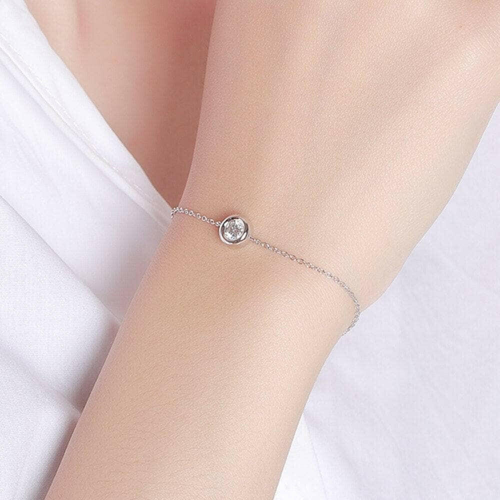 Round 0.5 ct Diamond Adjustable Bracelet-Evani Naomi Jewelry