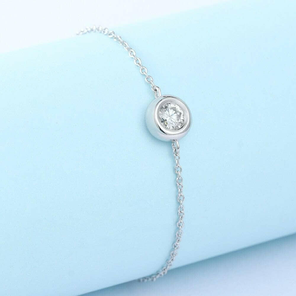 Round 0.5 ct Diamond Adjustable Bracelet-Evani Naomi Jewelry