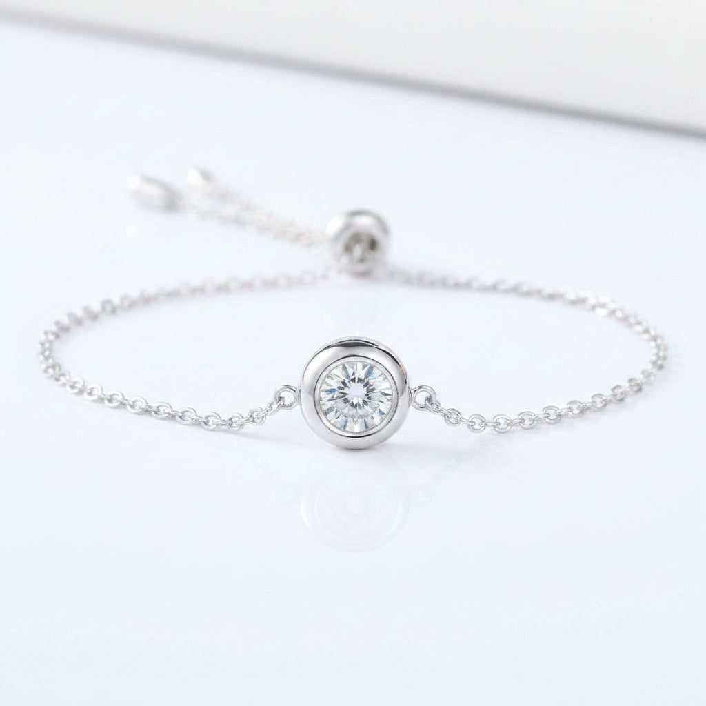 Round 0.5 ct Diamond Adjustable Bracelet-Evani Jewelry