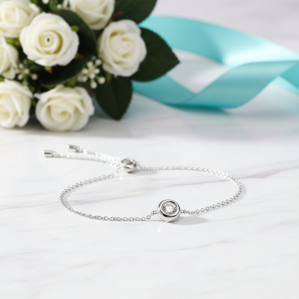 Round 0.5 ct Diamond Adjustable Bracelet-Evani Jewelry