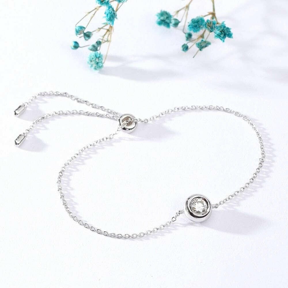 Round 0.5 ct Diamond Adjustable Bracelet-Evani Naomi Jewelry