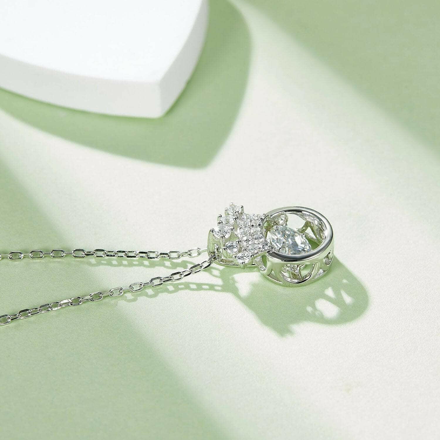 Round 0.5 ct Diamond Crown Shaped Necklace-Evani Naomi Jewelry