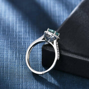 Round 1.00 ct Diamond Halo Adjustable Engagement Ring-Evani Naomi Jewelry