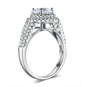 Round 1.25 ct Diamond Double-Halo Engagement Ring-Evani Naomi Jewelry
