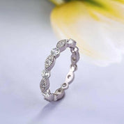 Round Cut Vintage Design Women's Wedding Band-Evani Naomi Jewelry