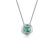 Round-cut 0.5 ct Green Diamond Solitaire Necklace-Evani Naomi Jewelry
