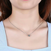 Round-cut 0.5 ct Green Diamond Solitaire Necklace-Evani Naomi Jewelry