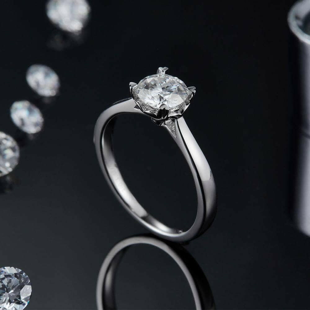 Round-cut 1.00 ct Diamond Solitaire Engagement Ring-Evani Naomi Jewelry