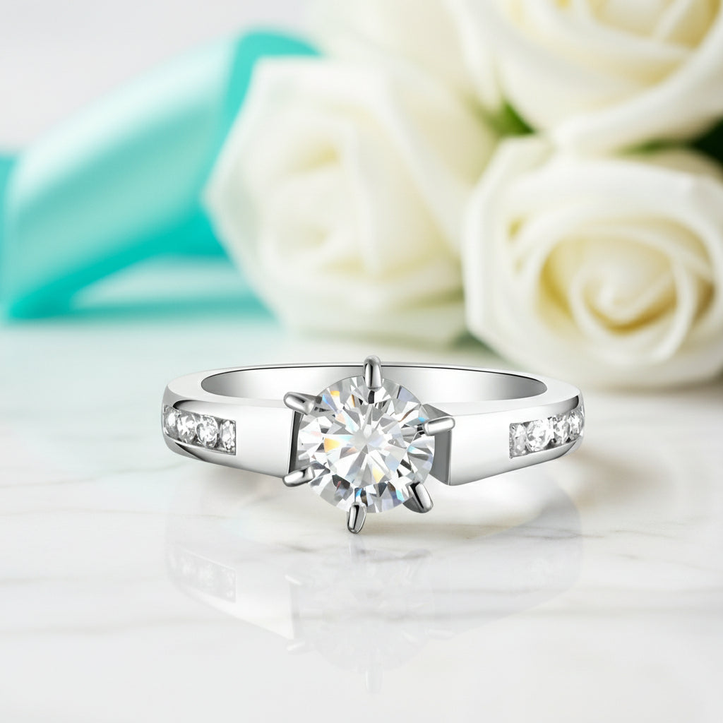 1.25 ct Round-cut Diamond Engagement Ring-Evani Jewelry