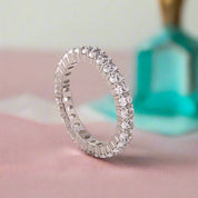Simple Oval Cut Diamond Eternity Wedding Band-Evani Naomi Jewelry