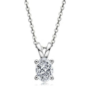 Simple Oval-cut 1.0 ct Diamond Clavicle Necklace-Evani Naomi Jewelry