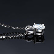 Simple Oval-cut 1.0 ct Diamond Clavicle Necklace-Evani Naomi Jewelry