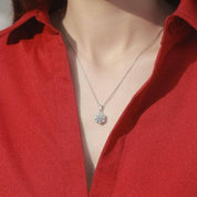 Snowflake 1.0 ct Round Diamond Necklace-Evani Naomi Jewelry