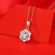 Snowflake 1.0 ct Round Diamond Necklace-Evani Naomi Jewelry