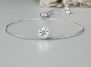 Snowflake Shaped Round-cut Diamond Bracelet-Evani Naomi Jewelry