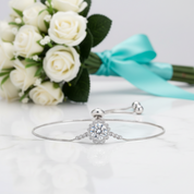 Snowflake Shaped Round-cut Diamond Bracelet-Evani Jewelry