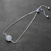 Snowflake Shaped Round-cut Diamond Bracelet-Evani Naomi Jewelry
