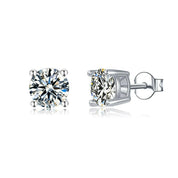 Sparkling 4-prong 1.0 ct Diamond Stud Earrings-Evani Naomi Jewelry