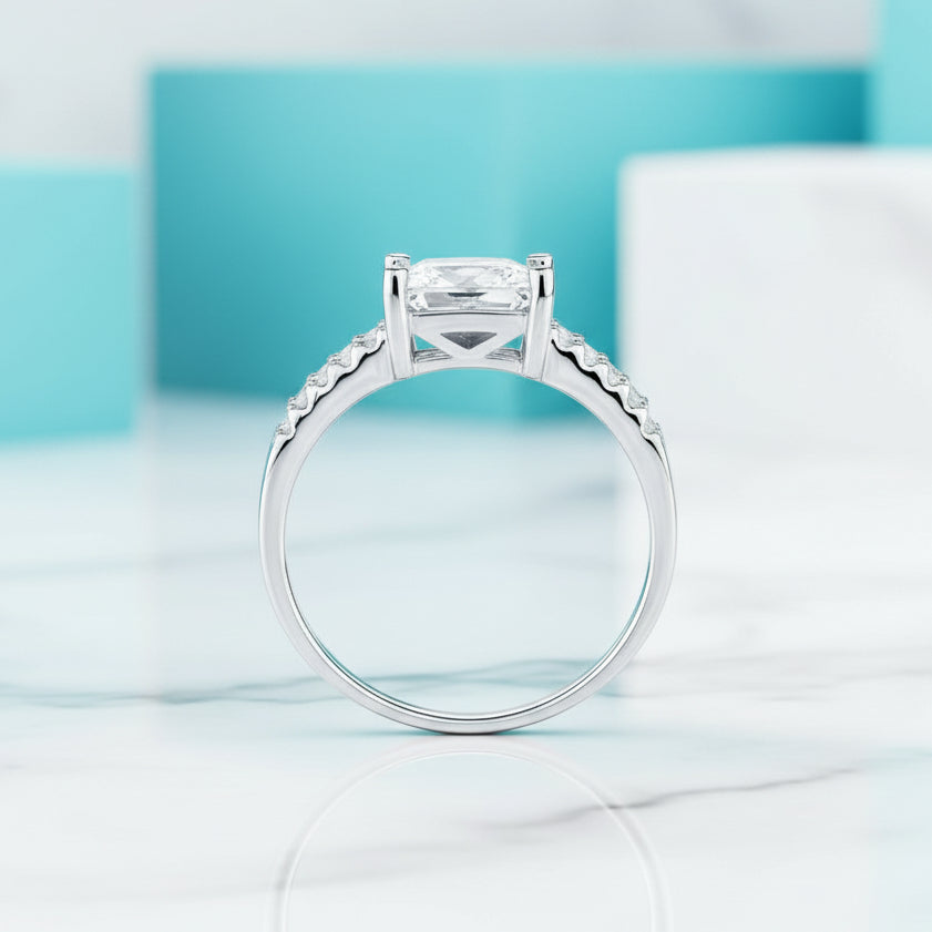 Split Shank 2.00 ct Princess-cut Diamond Engagement Ring-Evani Jewelry