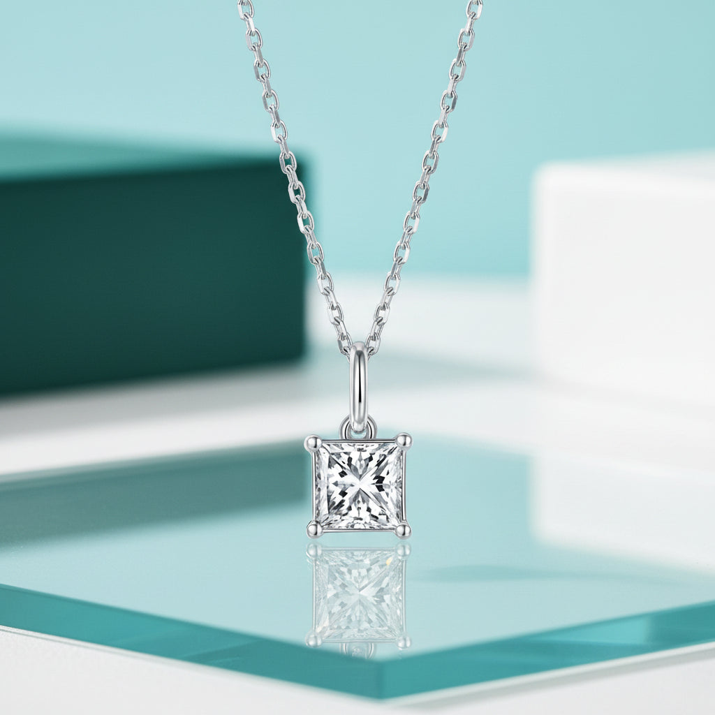 Square-cut 1.0 ct Diamond Jewelry Set-Evani Jewelry