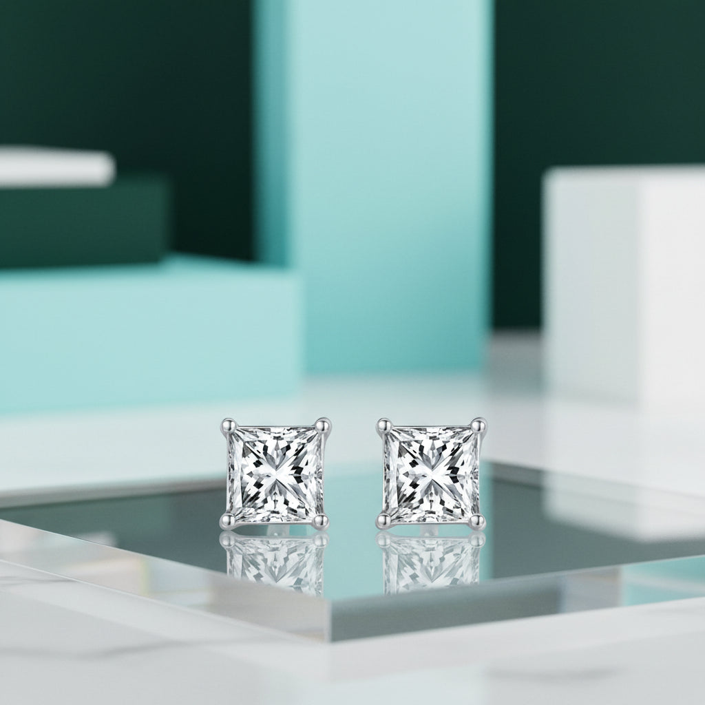 Square-cut 1.0 ct Diamond Jewelry Set-Evani Jewelry