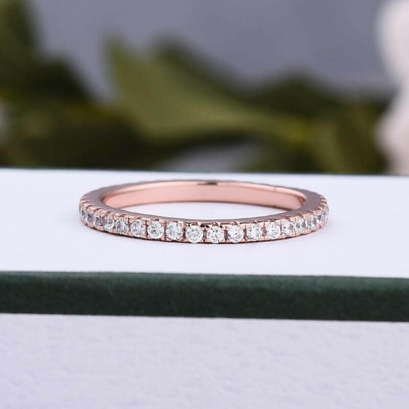 Three Pieces Full Eternity Stackable Wedding Band Set-Evani Naomi Jewelry