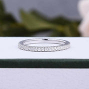 Three Pieces Full Eternity Stackable Wedding Band Set-Evani Naomi Jewelry