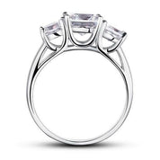 Three Stone 1.50 ct Princess-cut Diamond Ring-Evani Naomi Jewelry