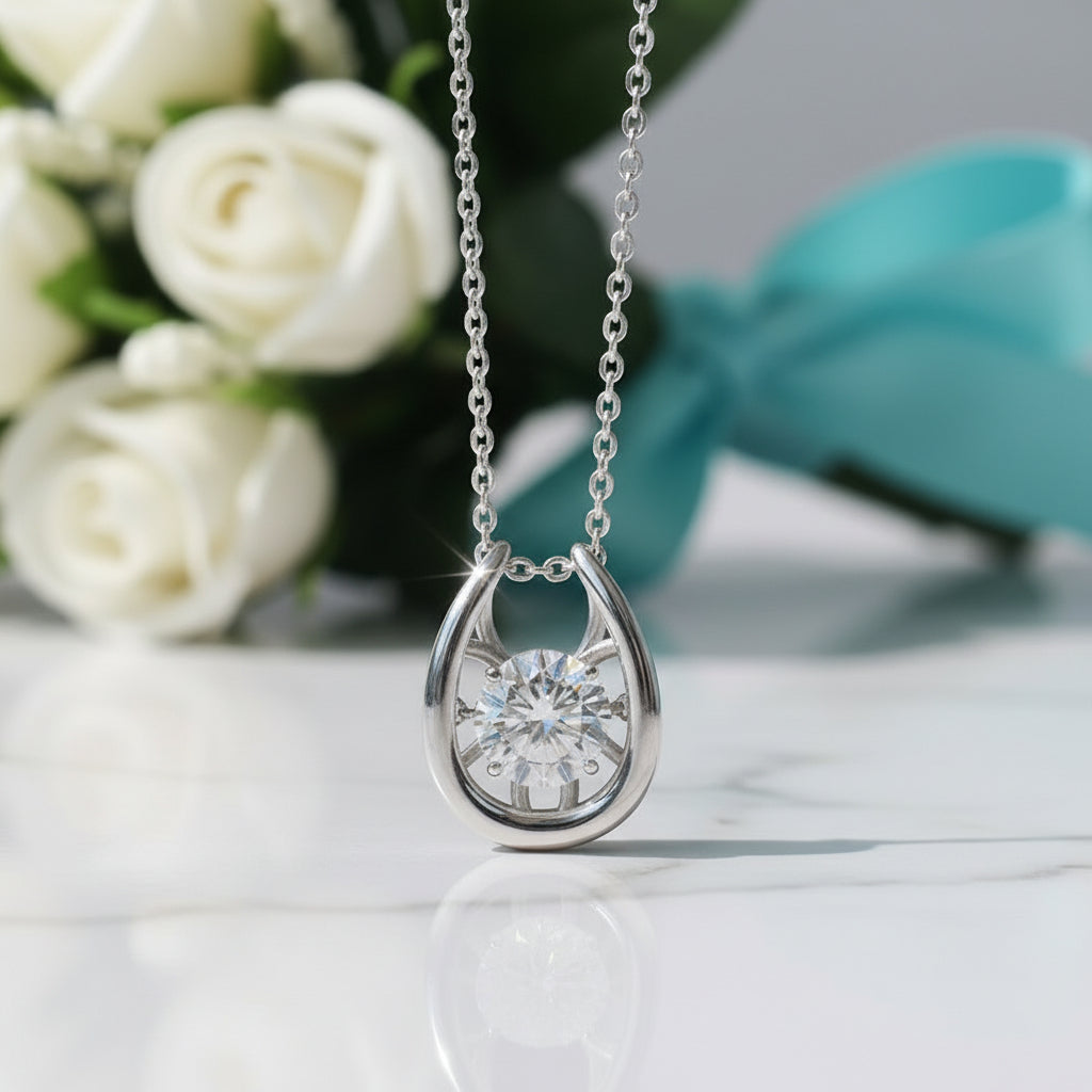 Twinkle Round 1.0 ct Diamond Necklace-Evani Jewelry