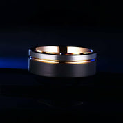 Two-tone Tungsten Carbide Multi Color Wedding Band-Evani Naomi Jewelry