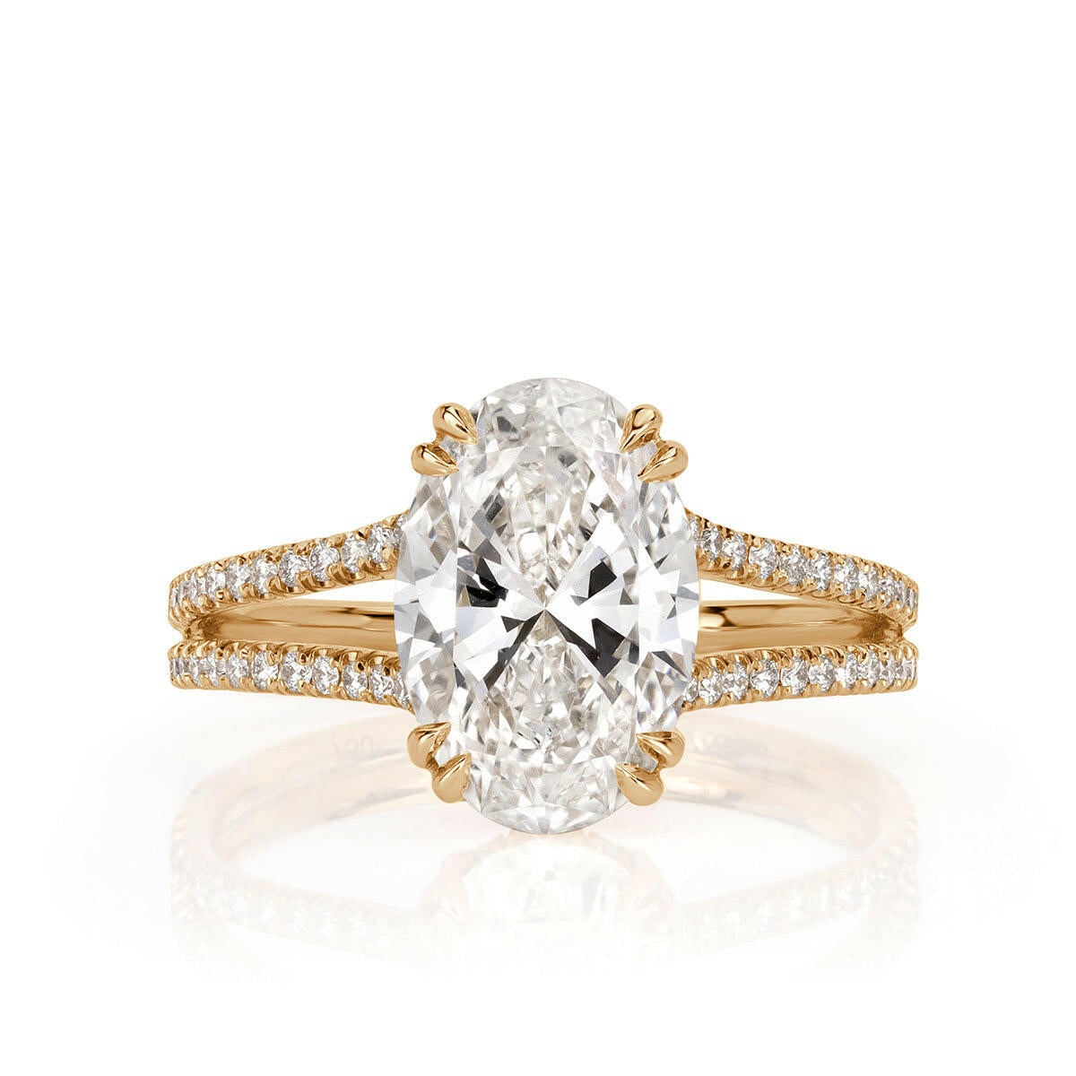 VIP Dream Ring- 2.90 Ct Oval Cut Diamond Split Shank Engagement Ring-Evani Naomi Jewelry