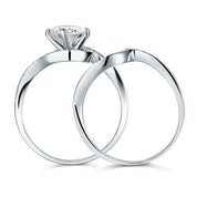 Vintage 1.25 ct Diamond Bridal Ring Set-Evani Naomi Jewelry